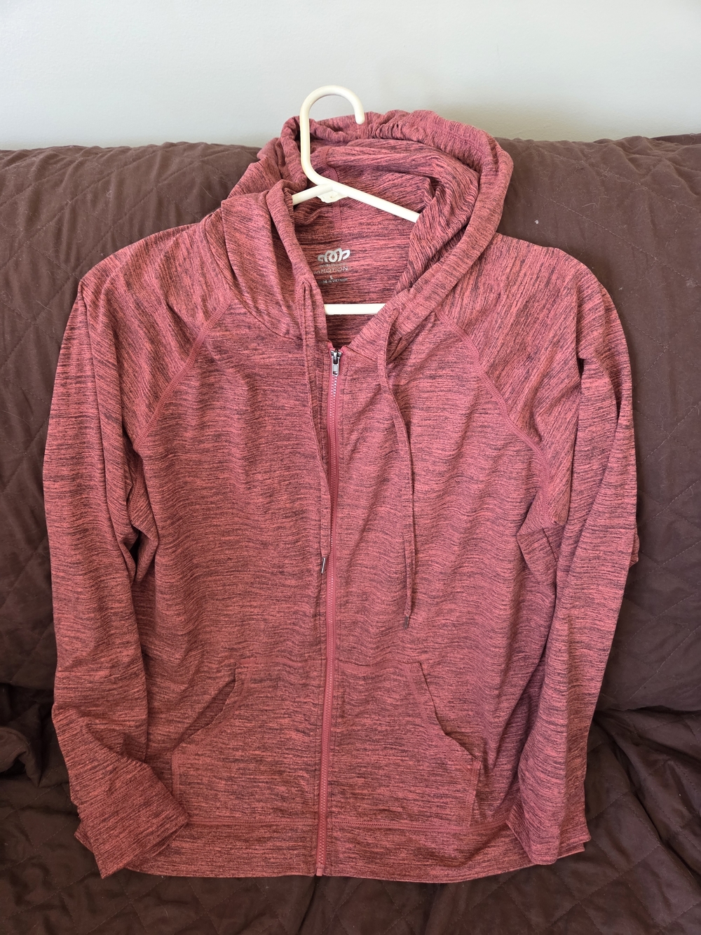 Maurices Rust Orange Color Zip-Up Athletic Hoodie Jacket L Largw